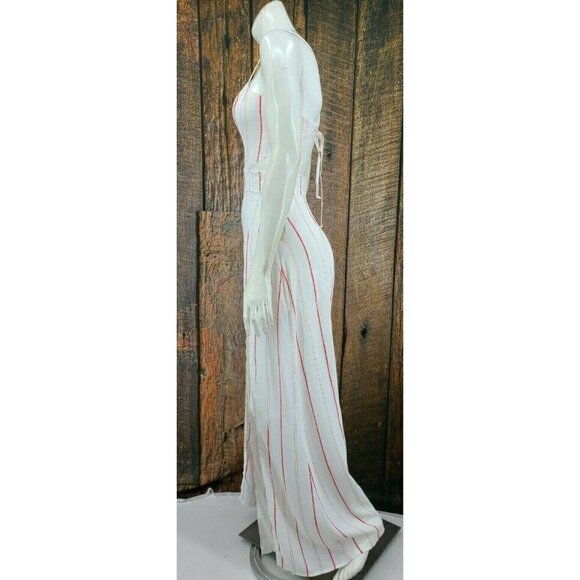 New Flynn Skye Joy Jumper Womens Small Spanish Stripe Red White Jumpsuit - Picture 7 of 12